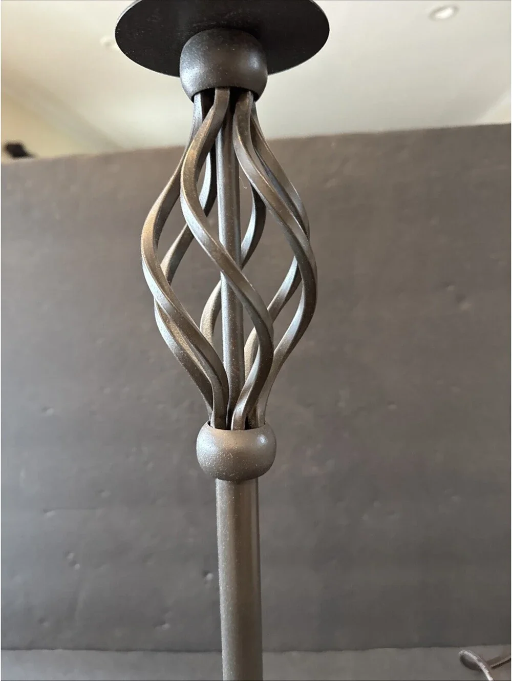 Hampton Bay Wrought Iron Table Lamp 30” H To Finial By 7” Base